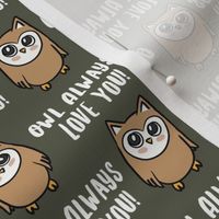 Owl always love you! - olive - owl valentine - LAD21