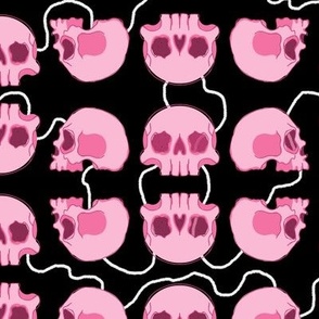 Pink Skulls with Cords