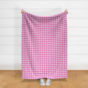 Large Hot Pink Wonky Spring Gingham