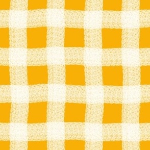 Large Marigold Wonky Spring Gingham