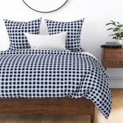 Large Midnight Blue Wonky Spring Gingham