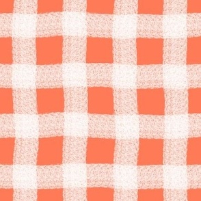 Large Papaya Wonky Spring Gingham