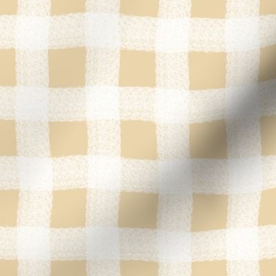 Large Sand Wonky Spring Gingham