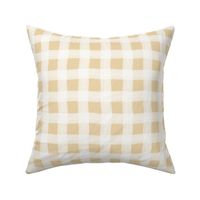 Large Sand Wonky Spring Gingham