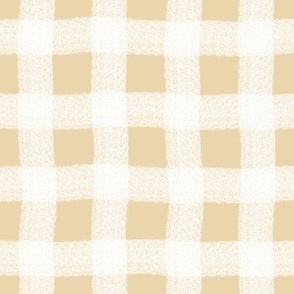 Large Sand Wonky Spring Gingham