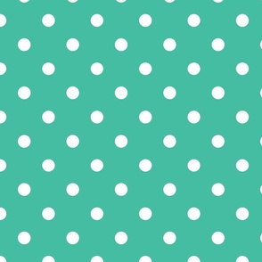 Teal With White Polka Dots - Large (Bright Easter Collection)