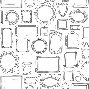 Eclectic Doodle Picture Frame Collection Coloring In