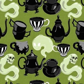 Goth Tea Party Olive Green small scale