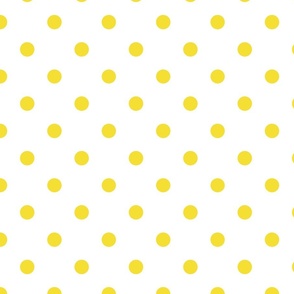 White With Yellow Polka Dots - Large (Bright Easter Collection)