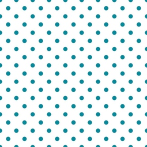 White With Blue Polka Dots - Medium (Bright Easter Collection)