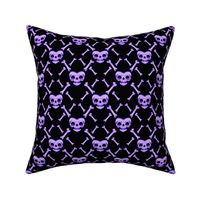 Purple Skull Hearts Double Tartan small scale