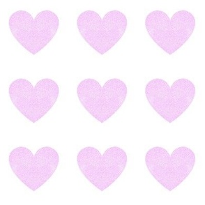 Pink mosaic hearts on white