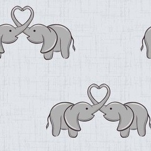 Elephant love nursery print 