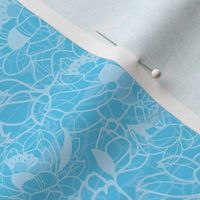 Blue floral texture fabric design repeat pattern