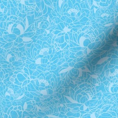 Blue floral texture fabric design repeat pattern