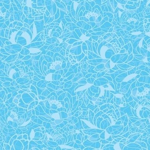 Blue floral texture fabric design repeat pattern