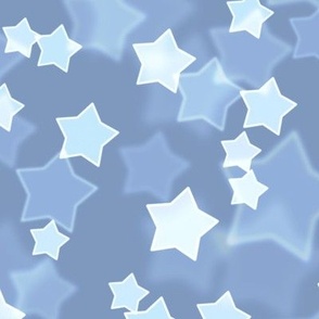 Large Starry Bokeh Pattern - Dusty Blue Color