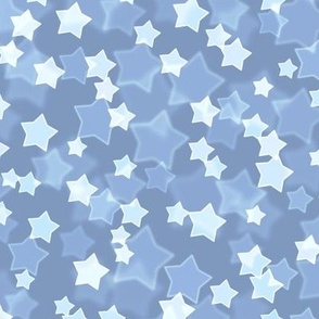 Starry Bokeh Pattern - Dusty Blue Color