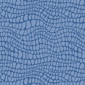 Alligator Pattern - Dusty Blue and Lapis Blue