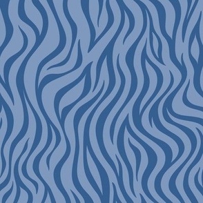 Zebra Stripe Pattern - Dusty Blue and Lapis Blue