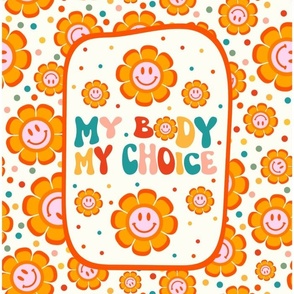 14x18 Panel My Body My Choice Womens Reproductive Rights Awareness for DIY Garden Flag Small Wall Hanging or Towel