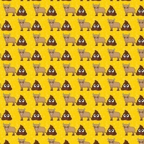 Small Scale Bull Shit Funny Sarcastic Bullshit Poop Emoji on Yellow