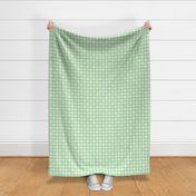 Green Gingham with Hearts Large (1")