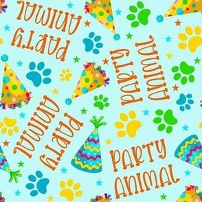 Large Scale Party Animal Cats and Dogs Paw Prints Birthday Hats
