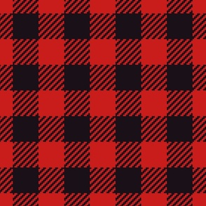 Gingham red black large