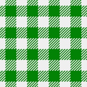 Gingham green white large