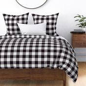 Gingham black white large