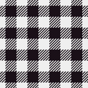 Gingham black white large