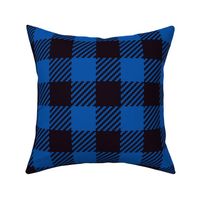 Gingham blue black large