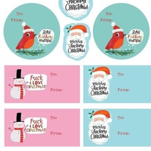 Sweary Christmas Gift Tags 