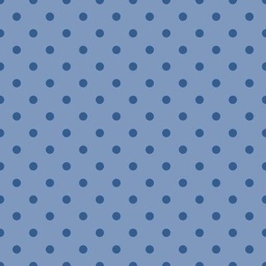 Small Polka Dot Pattern - Dusty Blue and Lapis Blue