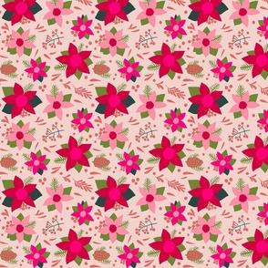 Pink & Green Fabric, Wallpaper and Home Decor | Spoonflower