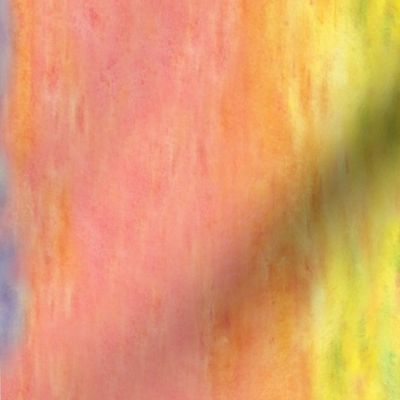 Jumbo watercolour Rainbow distressed ombré vertical  stripes  / pastel yellow orange pink turquoise aqua 