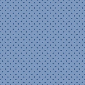 Tiny Polka Dot Pattern - Dusty Blue and Lapis Blue