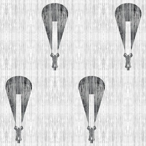 Parachuting on Wood, Gray