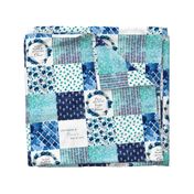 Oma//Blues - Wholecloth Cheater Quilt 