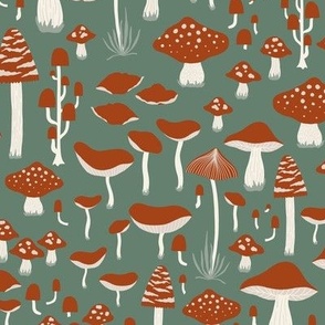 Mushrooms rust green by DEINKI