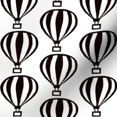 Black Hot-air balloons 