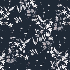 Interrupted Floral - Black and white
