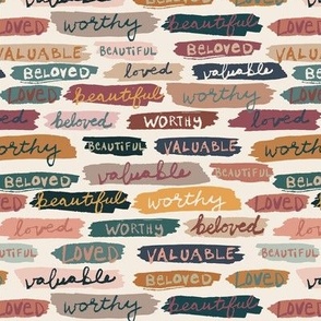 Words of Affirmation, Beloved, Worthy, Valuable, Beautiful