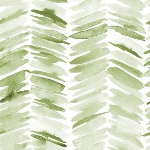 Kelly green boho herringbone - watercolor painted brush strokes chevron - modern arrows a748-12