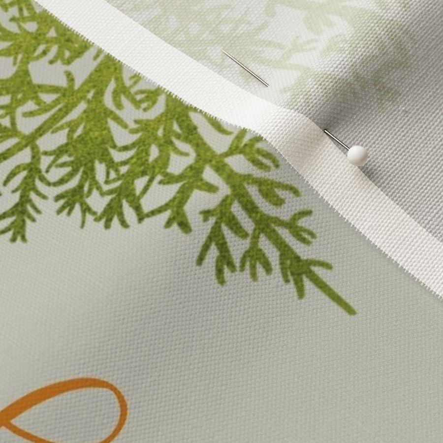 Tea towel My favorite greens are not green - Orange Carrots on a Sage Background