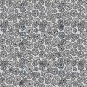 Geometric flowers - gray