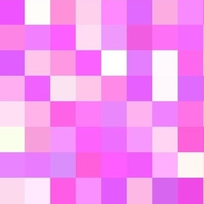 pink tourmaline pixelsquares, 1" squares