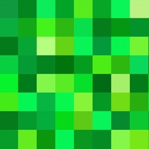 emerald pixelsquares, 1" squares