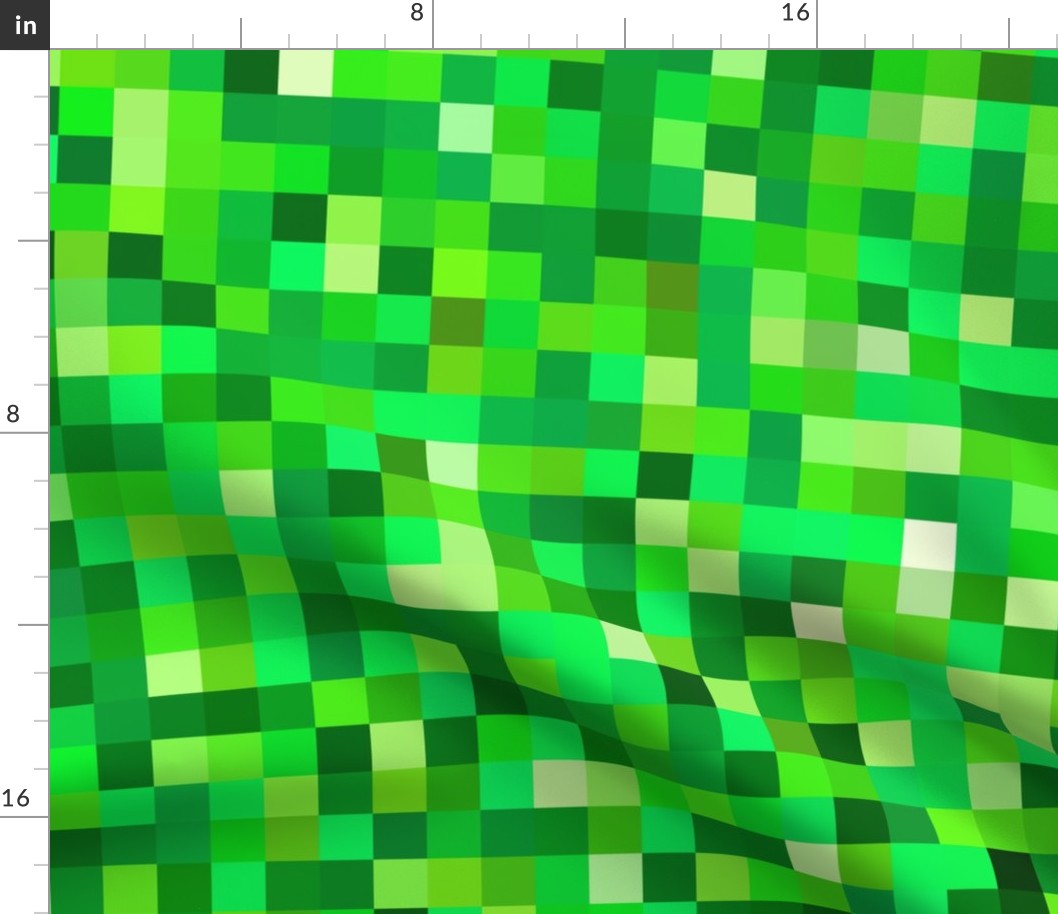 emerald pixelsquares, 1" squares